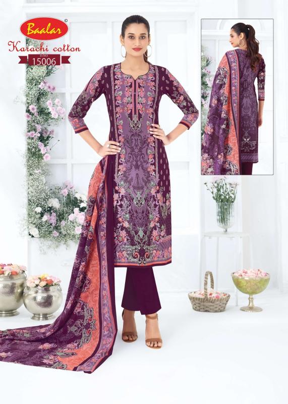 Baalar karachi vol 15 suryajyoti dress material wholesale in surat